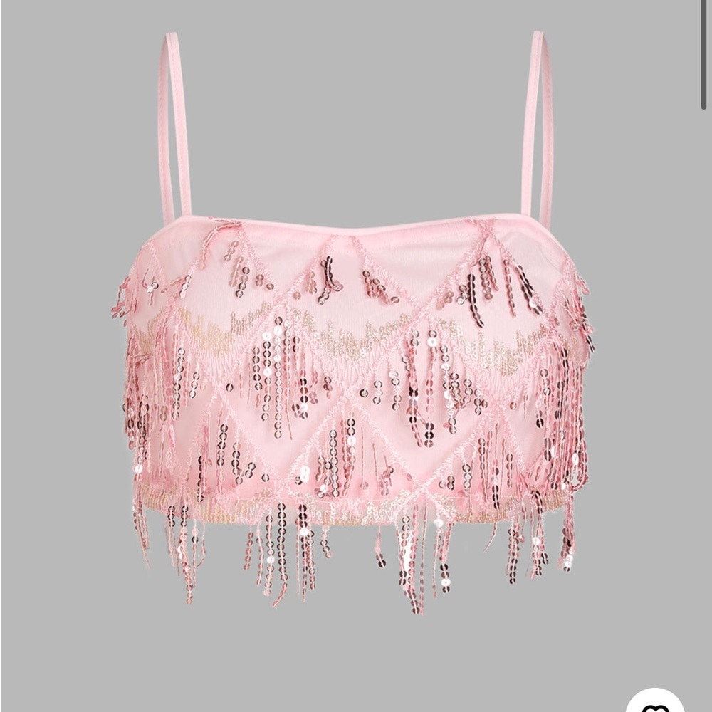 Sparkly Pink Sequin Top